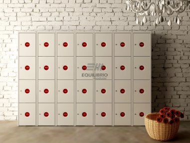 LOCKERS PINGPONG (PUERTA LISA/PORTA-ETIQUETERO) :: Muebles de Oficina: Equilibrio Modular